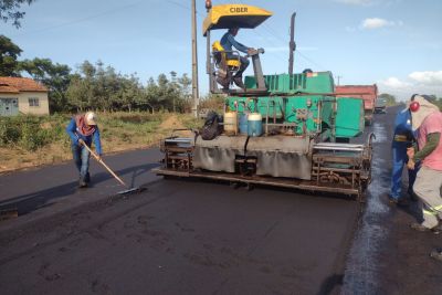 notícia: Asfalto avança na PA-462, no nordeste paraense