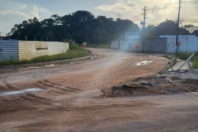 notícia: Rua Ananin tem desvio temporário para saída pela BR-316 