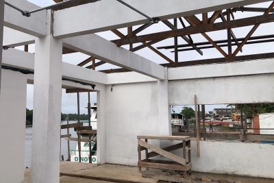 notícia: Obra de reconstrução do Terminal Hidroviário do Acará executa 60% dos serviços 