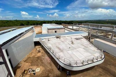 notícia: Centro de Convenções 'Sebastião Tapajós' está com 80% das obras concluídas