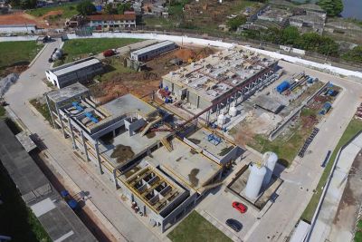 notícia: Em Belém, obra da Estação de Tratamento de Esgoto do UNA segue em ritmo acelerado 