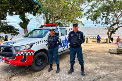 notícia: PM garante tranquilidade de banhistas e moradores de Mosqueiro