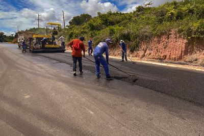 notícia: Setran avança com as obras de infraestrutura em transportes na região do Baixo Amazonas