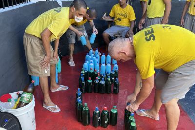 notícia: Custodiados de unidade de Mosqueiro participam de curso de Produção Artesanal de Produtos de Higiene e Limpeza