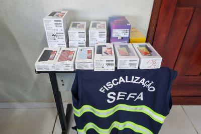 notícia: Sefa apreende eletrônicos em ônibus de passageiros na rodovia PA-447