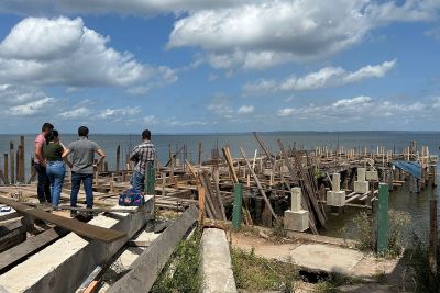 notícia: CPH vistoria obras de reconstrução do Terminal Hidroviário de Senador José Porfírio