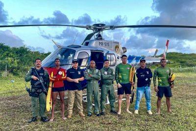 notícia: Graesp e Corpo de Bombeiros resgatam praticante de kitesurf em Salinópolis 