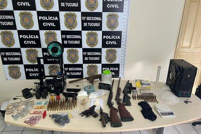notícia: Ação da Polícia Civil resulta em apreensão de arsenal de armas na cidade de Breu Branco
