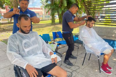 notícia: Hospital Metropolitano homenageia Dia dos Pais com ações de estética capilar