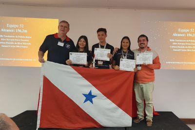 notícia: Alunos de escola em Mosqueiro são vice-campeões da Jornada de Foguetes, no RJ