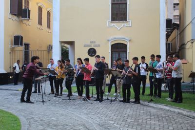 notícia: Masterclasses oferecidas pela FCG garantem aprimoramento musical no "I Encontro de Madeiras e Metais"                     