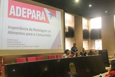 notícia: Adepará aborda a importância do rótulo em embalagens de alimentos em evento 