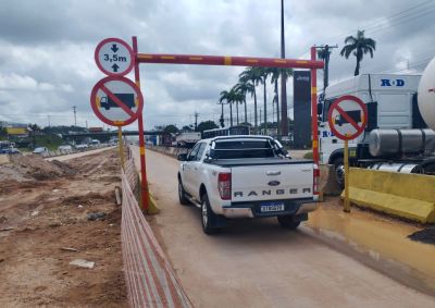 notícia: NGTM alerta para desvio provisório antes do viaduto do Coqueiro