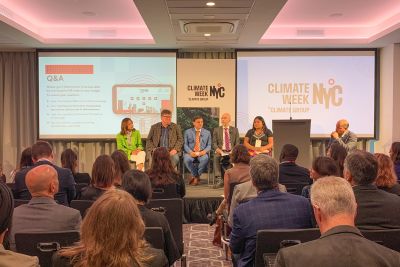 notícia: Parcerias do Estado com foco nas políticas ambientais são destaque em painel na Climate Week