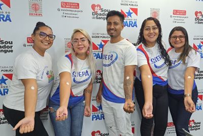 notícia: Fundação Hemopa recebe caravana solidária do Sistema de Educação da Siepa