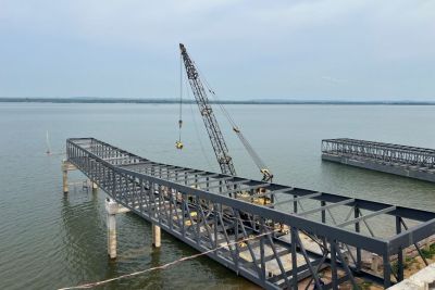 notícia: Estado avança com obras de construção do primeiro Terminal Hidroviário de Aveiro 