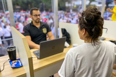 notícia: PC fará atendimento no CICC Móvel do Arraial de Nazaré durante toda a quadra nazarena