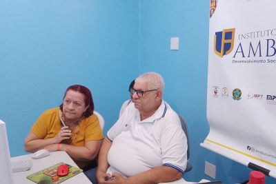 Pedagoga Eliana Ercília e o professor Carlão 