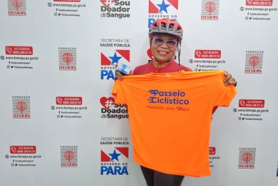 notícia: Passeio ciclístico da Fundação Hemopa mobiliza voluntários para doação de sangue