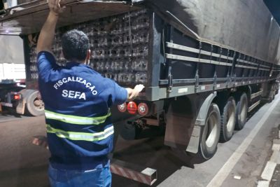 notícia: Secretaria da Fazenda do Pará apreende 2 mil antenas parabólicas e 5.791 caixas de cachaça
