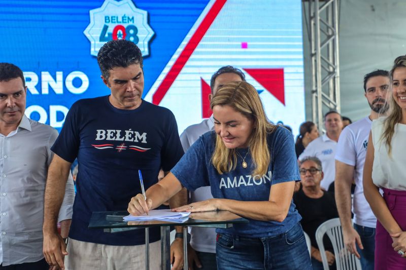 Governador Helder Barbalho assina contrato de implementação sistema de abastecimento de água bairro fidelis