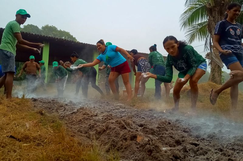 Matéria - Formação de agentes agroflorestais avança na Terra Indígena Alto Rio Guamá com foco em sustentabilidade
Fotos: DGBio/IDEFLOR-Bio/Divulgação
<div class='credito_fotos'>Foto: ASCOM / IDEFLOR-BIO | <a href='/midias/2024/originais/20801_30e99cb3-c8a3-a2d8-99d0-14e6b515670b.jpg' download><i class='fa-solid fa-download'></i> Download</a></div>
