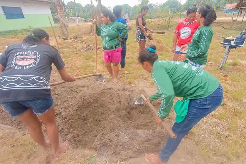 Matéria - Formação de agentes agroflorestais avança na Terra Indígena Alto Rio Guamá com foco em sustentabilidade
Fotos: DGBio/IDEFLOR-Bio/Divulgação
<div class='credito_fotos'>Foto: ASCOM / IDEFLOR-BIO | <a href='/midias/2024/originais/20801_92d2664f-167b-1026-110d-60b5756b5f93.jpg' download><i class='fa-solid fa-download'></i> Download</a></div>