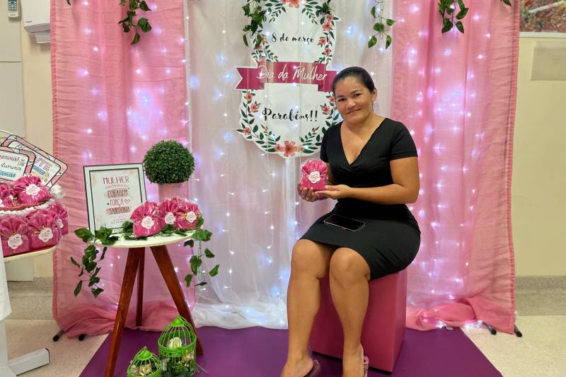 Acompanhantes dos usuários receberam brindes e participaram de ensaio fotográfico