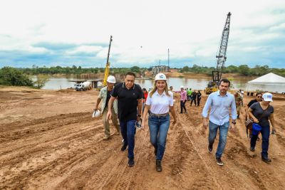 notícia: Vice-governadora acompanha avanço na construção da terceira ponte sobre o Rio Itacaiúnas