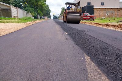 notícia: Obras de pavimentação em Castelo de Sonhos alcançam 80% de conclusão 