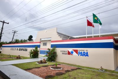 notícia: Estado entrega em Santa Bárbara do Pará a 138ª escola totalmente reconstruída e equipada