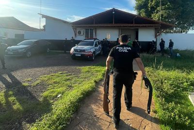 notícia: Polícia Civil prende dois suspeitos de homicídio e faz apreensões em Dom Eliseu