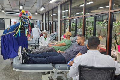 notícia: Fundação Hemopa e Arraial do Pavulagem incentivam a doação de sangue