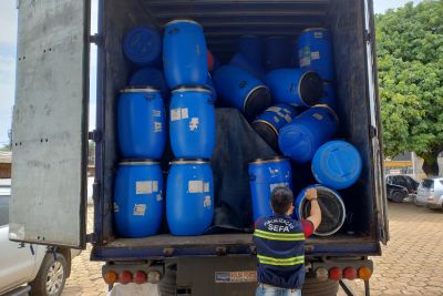 notícia: Sefa apreende 4,3 toneladas de embalagens em Dom Eliseu
