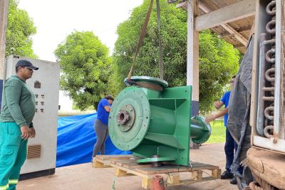notícia: Cosanpa recebe equipamento para reforçar abastecimento de água em Santarém