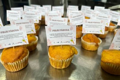 notícia: Hospital Regional do Marajó antecipa para usuários o doce sabor da Páscoa