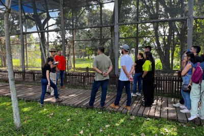 notícia: Estudantes de medicina veterinária fazem visita técnica no Mangal das Garças