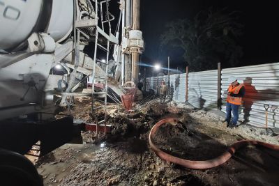 notícia: Obra do viaduto da Alça Viária avança com início das fundações na BR-316 em Marituba