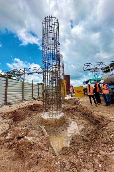 notícia: NGTM inicia construção de pilares de sustentação do viaduto da Alça Viária com a BR-316
