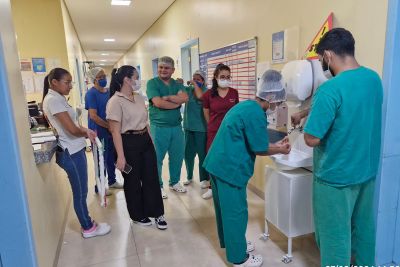 notícia: Hospital Castelo dos Sonhos orienta pacientes e profissionais sobre higienização das mãos