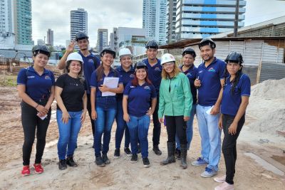 notícia: Alunos de Segurança do Trabalho da Celso Malcher e Magalhães Barata fazem visita técnica em obras