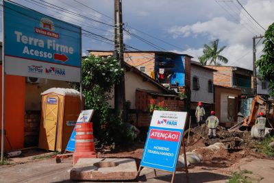 notícia: Estado inicia pavimentação das passagens Belo Horizonte, Moraes e Tupinambás na Terra Firme