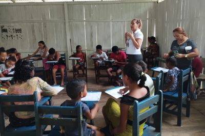 notícia: Ideflor-Bio promove ação de educação ambiental para crianças na APA da Ilha do Combu