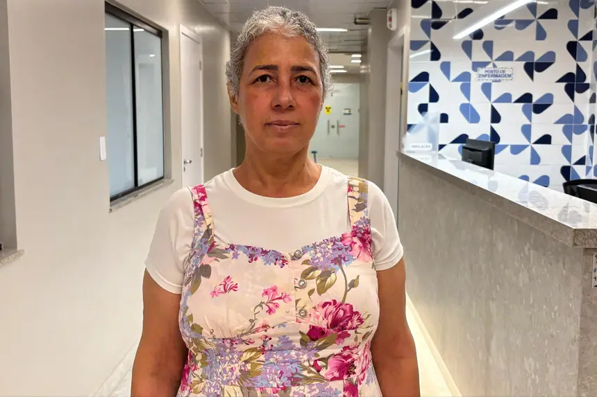 Paciente Maria Valente, 61 anos.