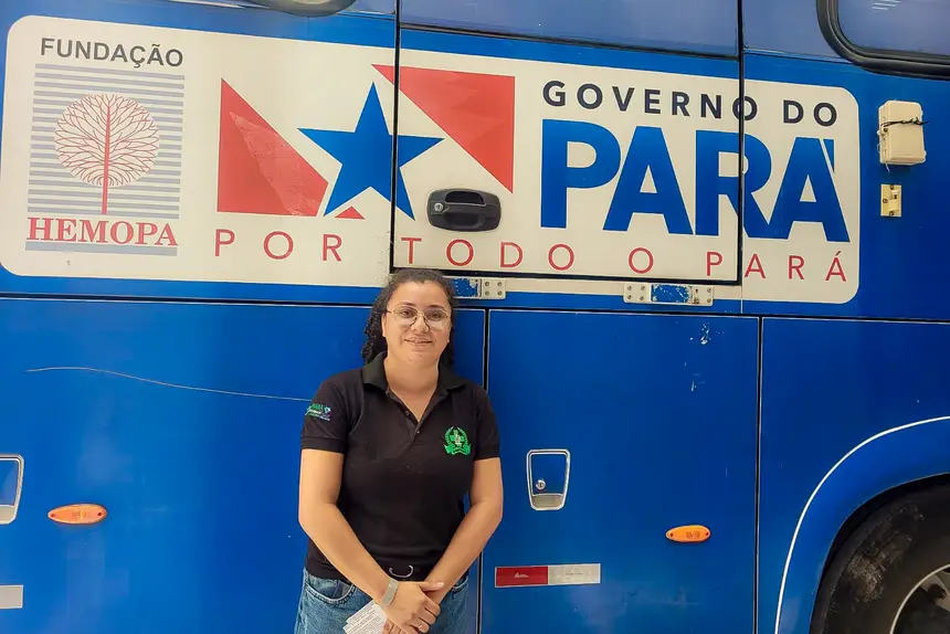 Larissa Rodrigues já é doadora e aproveitou que está acompanhando a mãe  no PSRM, colocar sua doação em dia