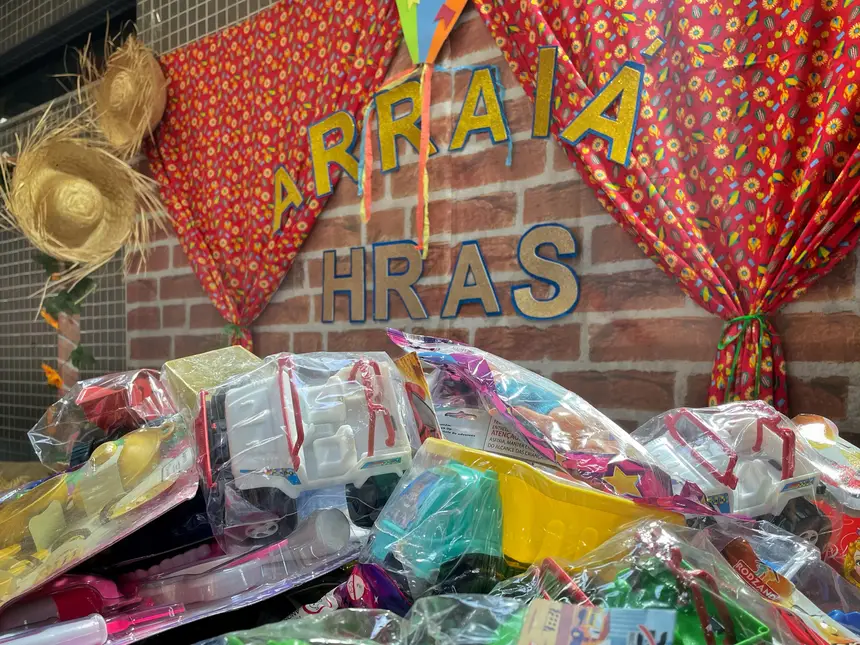 Em 2025, o Arraial do HRAS arrecadou cerca de 2 mil brinquedos