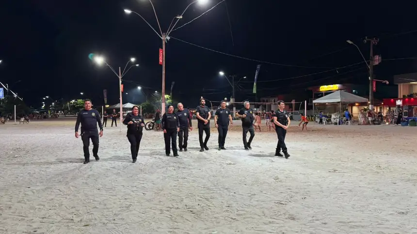 Reforço de segurança no Festival Verão 2025 na praia do Caripi