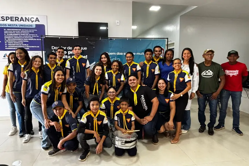 Equipe do Hemopa Marabá em campanha externa no município de Jacundá