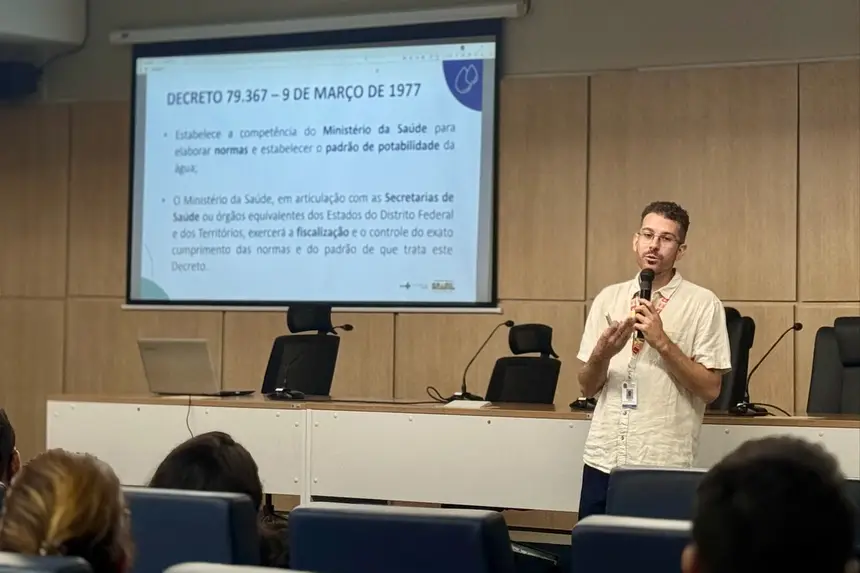 Bruno Moreno,  Técnico do VIGIÁGUA no Ministério da Saúde, responsável pelo monitoramento da qualidade da água no Brasil.