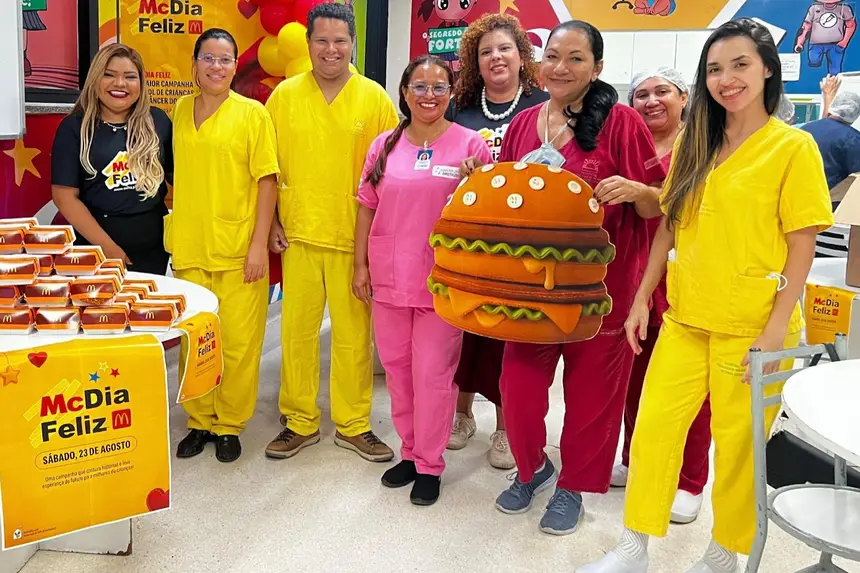 Além da venda de 500 tíquetes, 300 Big Macs foram comprados e distribuídos para os colaboradores do Hoiol durante o McDia Feliz 2025. 